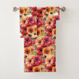 Luxury Bath Towel Set   Pamper Yourself w/ Flowers