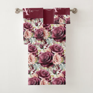 Luxury Bath Towel Set   Pamper Yourself w/ Flowers