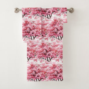 Luxury Bath Towel Set Pamper Yourself w/ Flowers