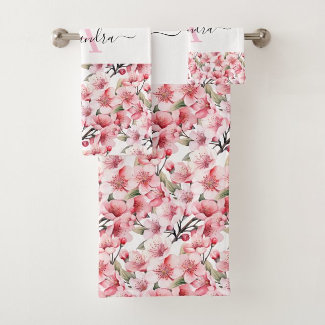 Luxury Bath Towel Set | Pamper Yourself w/ Flowers (Insitu)