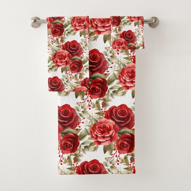 Luxury Bath Towel Set | Pamper Yourself w/ Flowers (Insitu)