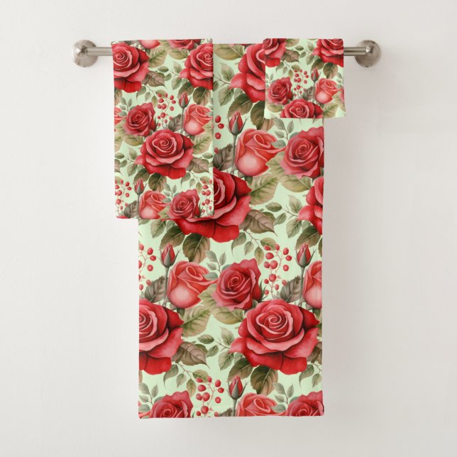Luxury Bath Towel Set | Pamper Yourself w/ Flowers (Insitu)