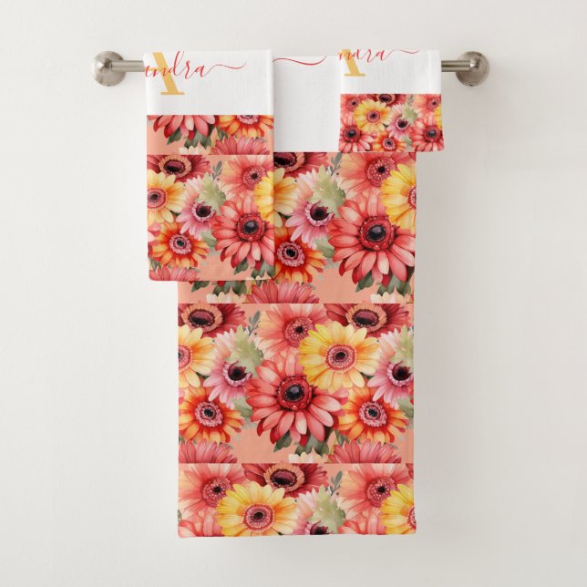 Luxury Bath Towel Set | Pamper Yourself w/ Flowers (Insitu)