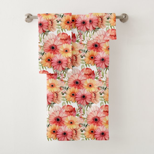 Luxury Bath Towel Set | Pamper Yourself w/ Flowers (Insitu)
