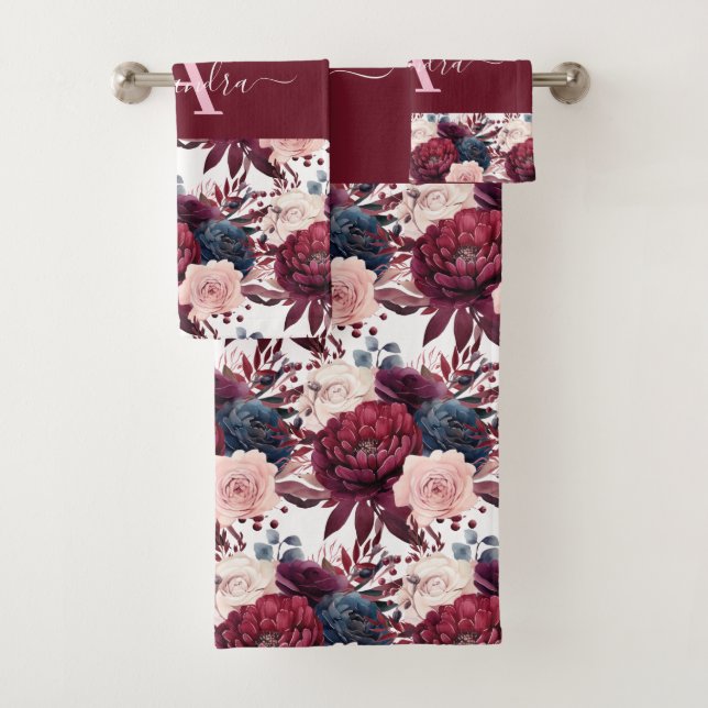 Luxury Bath Towel Set | Pamper Yourself w/ Flowers (Insitu)
