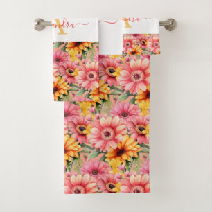 Luxury Bath Towel Set   Pamper Yourself w/ Flowers