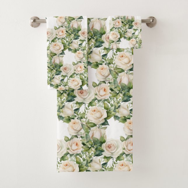 Luxury Bath Towel Set | Pamper Yourself w/ Flowers (Insitu)
