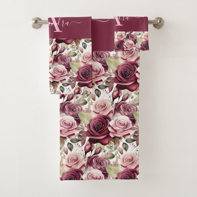Luxury Bath Towel Set | Pamper Yourself w/ Flowers (Insitu)