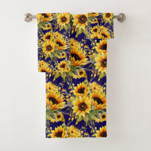 Luxury Bath Towel Set Pamper Yourself w/ Flowers