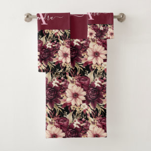 Luxury Bath Towel Set   Pamper Yourself w/ Flowers