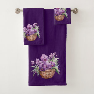 Luxury Bath Towel Set Pamper Yourself w/ Flowers