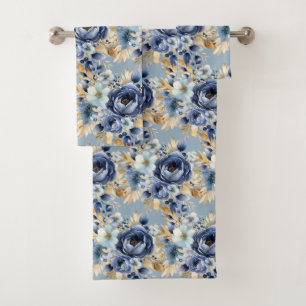 Luxury Bath Towel Set Pamper Yourself w/ Flowers