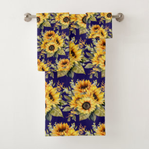 Luxury Bath Towel Set Pamper Yourself w/ Flowers