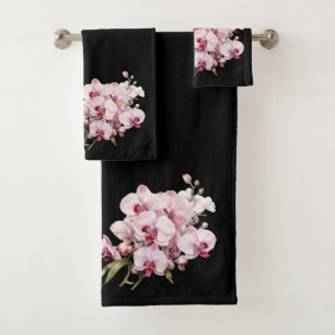 Luxury Bath Towel Set Pamper Yourself w/ Flowers
