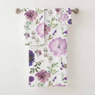 Luxury Bath Towel Set   Pamper Yourself w/ Flowers