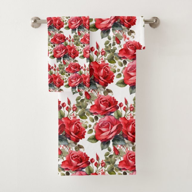 Luxury Bath Towel Set | Pamper Yourself w/ Flowers (Insitu)