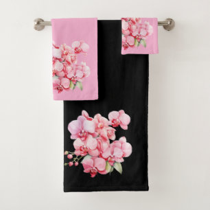 Luxury Bath Towel Set Pamper Yourself w/ Flowers