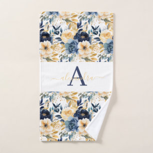 Luxury Bath Towel Set Pamper Yourself w/ Flowers