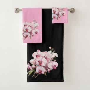 Luxury Bath Towel Set Pamper Yourself w/ Flowers