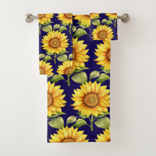 Luxury Bath Towel Set Pamper Yourself w/ Flowers