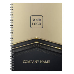 Luxury Beige & Black Gold Arrow Notebook