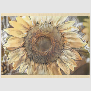 Luxury Big Watercolor Sunflower Collection Tissue Paper