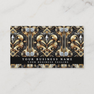 Luxury Black and Gold Art Deco Business Cards