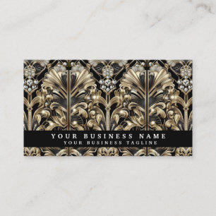 Luxury Black and Gold Art Deco Business Cards