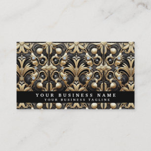 Luxury Black and Gold Art Deco Business Cards
