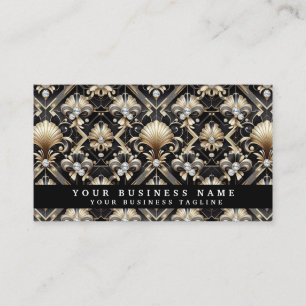 Luxury Black and Gold Art Deco Business Cards