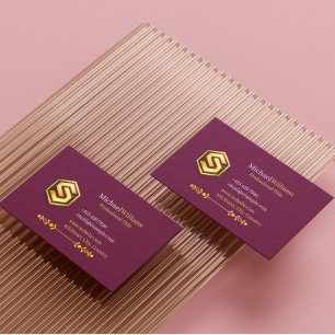 Luxury Black and Gold Elegant with Logo Business C Card