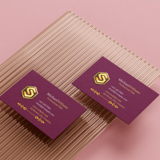 Luxury Black and Gold Elegant with Logo Business C Card