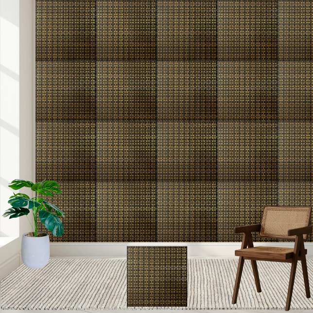 Luxury Black and Gold Geometric Tile (Luxury Black and Gold Geometric Tile)