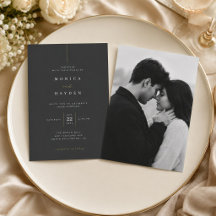 Luxury Black and Gold Minimalist Wedding 
