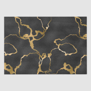Luxury black and gold pattern glam design tissue paper