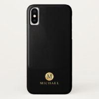 Luxury Black and Gold Personalised Monogram