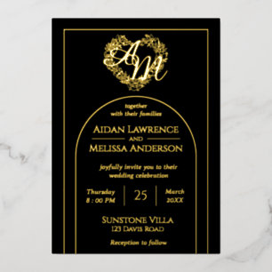 Luxury Black and Gold Wedding