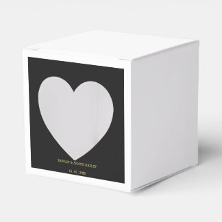 Luxury Black and Gold Wedding Favour Box