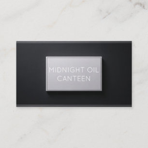 Luxury Black and Silver Textured Panel Modern Business Card