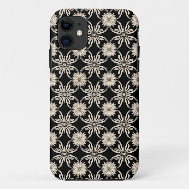 Luxury Black and White Geometric Pattern Case-Mate iPhone Case (Back)