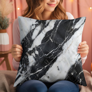 Luxury Black And White Marble Cushion