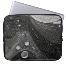 Luxury black and white waves