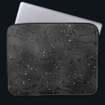 Luxury black background pattern with sparkles laptop sleeve<br><div class="desc">Clam design with a luxury black background and white sparkles.</div>