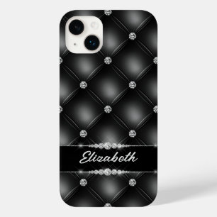 Luxury Black Bling Sparkle Diamond Custom Name  Case-Mate iPhone 14 Plus Case