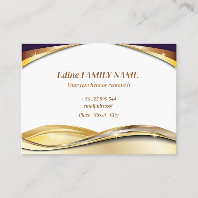 Luxury black business cards (Front)