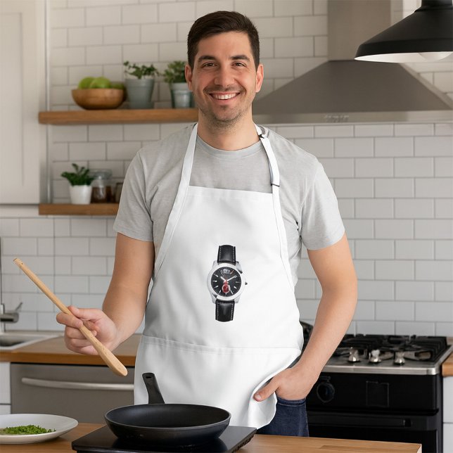 Luxury Black Chronograph Watch Stylish Timepiece  Standard Apron (Creator Uploaded)