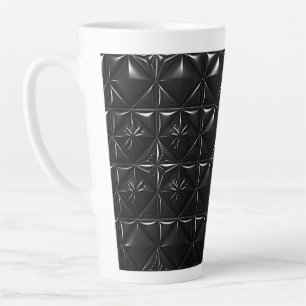 Luxury Black Geometric 3D   Latte Mug