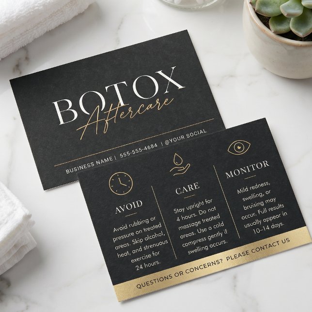 Luxury Black Gold Botox Aftercare Guide (Creator Uploaded)