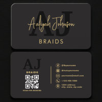 Luxury Black Gold Braids Hair Stylist