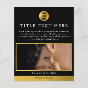 Luxury Black & Gold Business Logo Marketing Photo Flyer